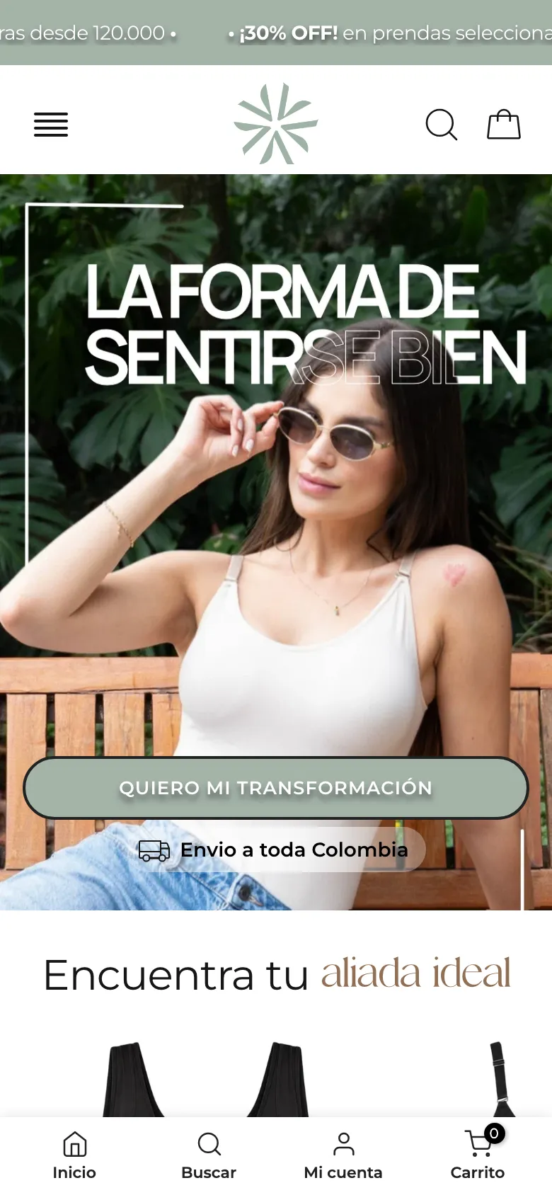 Tienda de EntallArte en un teléfono